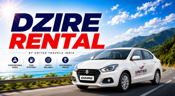 Maruti Suzuki Dzire Hire & Maruti Suzuki Dzire Rental by United Travels India for local travel and airport transfers.